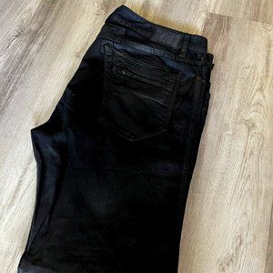 Mens Robin's Jean MOTARD Black Designer Jeans